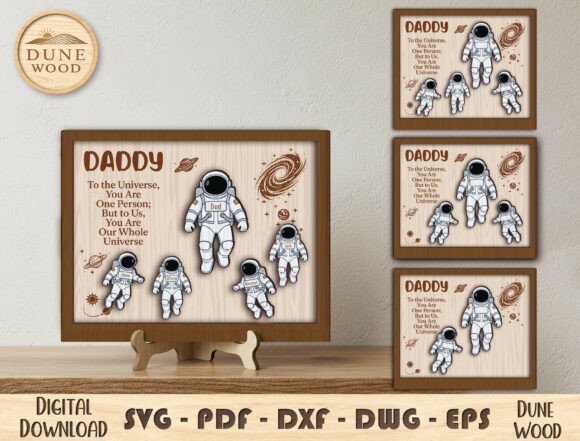 Daddy_Universe_Astronaut_SVG_Laser_Cut