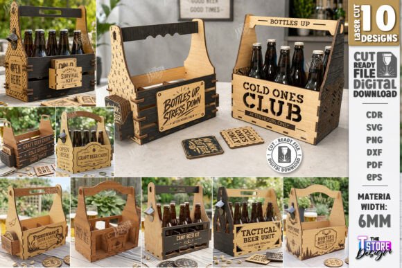 10 Designs de Suportes / Caixas para Cerveja Long Neck (6mm)